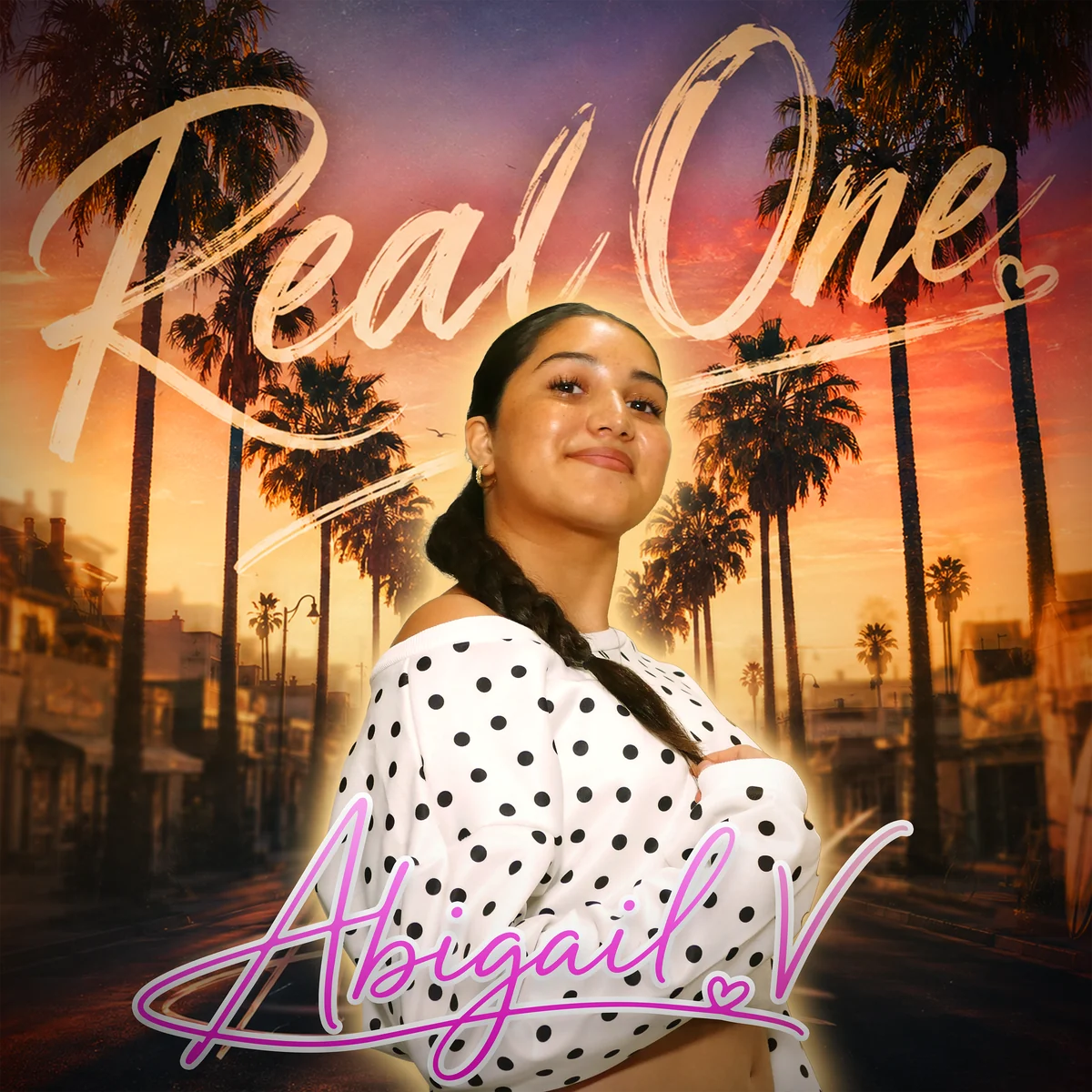Artwork for the Abigail V. release “Real One”.