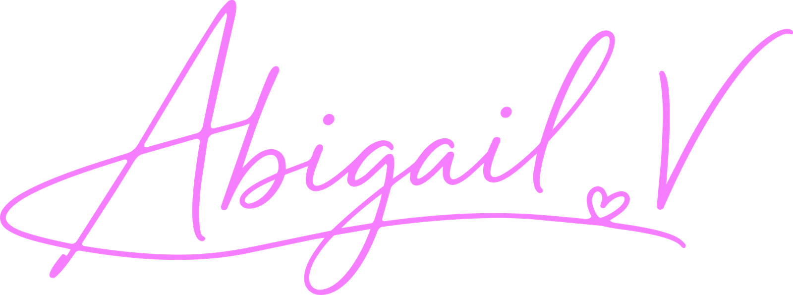 Abigail V. signature artist mark
